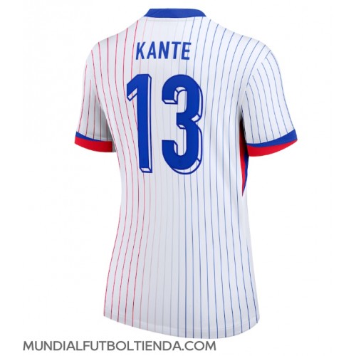 Camiseta Francia Kante #13 Segunda Equipación Replica Eurocopa 2024 para mujer mangas cortas